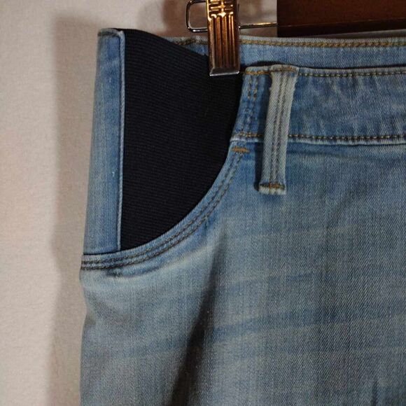 Isabel Maternity Crossover Panel Slim Ankle Pants Blue Size 8 New With Tag - Picture 6 of 12